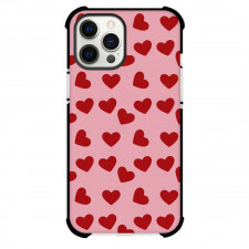 Heart Pattern Phone Case For iPhone Samsung Galaxy Pixel OnePlus Vivo Xiaomi Asus Sony Motorola Nokia - Heart Pattern Cute Red Heart In Pink Background