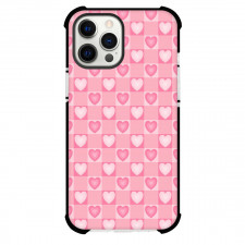 Heart Pattern Phone Case For iPhone Samsung Galaxy Pixel OnePlus Vivo Xiaomi Asus Sony Motorola Nokia - Heart Pattern Pink Heartr in Squares Poster