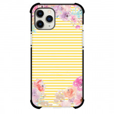 Kate Spade Phone Case For iPhone Samsung Galaxy Pixel OnePlus Vivo Xiaomi Asus Sony Motorola Nokia - Kate Spade Flower On Yellow And White Stripes Poster