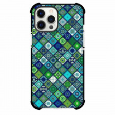 Mandala Pattern Phone Case For iPhone Samsung Galaxy Pixel OnePlus Vivo Xiaomi Asus Sony Motorola Nokia - Mandala Pattern Blue And Green Geometric Poster