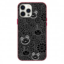 Takashi Murakami Phone Case For iPhone Samsung Galaxy Pixel OnePlus Vivo Xiaomi Asus Sony Motorola Nokia - Takashi Murakami Black And White Happy Flower Collage Art