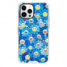 Takashi Murakami Phone Case For iPhone Samsung Galaxy Pixel OnePlus Vivo Xiaomi Asus Sony Motorola Nokia - Takashi Murakami Blue Smiling Flower Pattern Art Poster