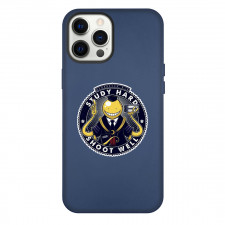 Assassination Classroom Koro-Sensei Phone Case For iPhone Samsung Galaxy Pixel OnePlus Vivo Xiaomi Asus Sony Motorola Nokia - Koro-Sensei Study Hard Shoot Well Round Sticker
