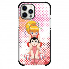 Astro Boy Uran Phone Case For iPhone Samsung Galaxy Pixel OnePlus Vivo Xiaomi Asus Sony Motorola Nokia - Uran Roll Portrait Pink White Red Dots Background
