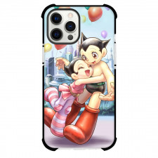 Astro Boy Phone Case For iPhone Samsung Galaxy Pixel OnePlus Vivo Xiaomi Asus Sony Motorola Nokia - Astro Boy Uran Hugging Balloons And City Background