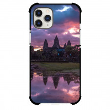 Famous Attraction Phone Case For iPhone and Samsung Galaxy Devices - Angkor Wat Sunset Reflection In Water