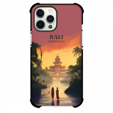Famous Attraction Phone Case For iPhone and Samsung Galaxy Devices - Bali Indonesia Retro Travel Poster