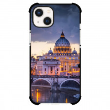 Famous Attraction Phone Case For iPhone and Samsung Galaxy Devices - St Peters Basilica In Lights With Dark Sky