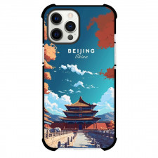 Famous Attraction Phone Case For iPhone and Samsung Galaxy Devices - Beijing China Retro Travel Poster