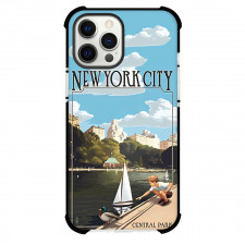 Famous Attraction Phone Case For iPhone and Samsung Galaxy Devices - Boy Playing In Water At Central Park New York City