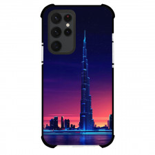 Famous Attraction Phone Case For iPhone and Samsung Galaxy Devices - Bruj Khalifa In Night Retro Art