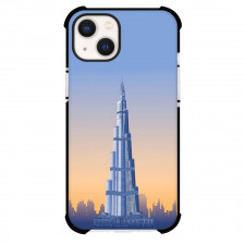 Famous Attraction Phone Case For iPhone and Samsung Galaxy Devices - Bruj Khalifa In Retro Art