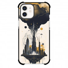 Famous Attraction Phone Case For iPhone and Samsung Galaxy Devices - Burj Khalifa Dubai Illustration In Black