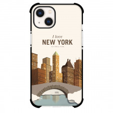 Famous Attraction Phone Case For iPhone and Samsung Galaxy Devices - Central Park In Retro Art With Text I Love New York