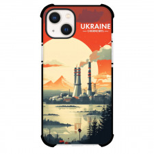 Famous Attraction Phone Case For iPhone and Samsung Galaxy Devices - Chernobyl Ukraine Retro Travel Poster