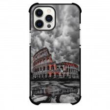 Famous Attraction Phone Case For iPhone and Samsung Galaxy Devices - Colosseum In Black And Dark Sky