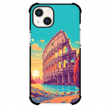 Famous Attraction Phone Case For iPhone and Samsung Galaxy Devices - Colosseum At Sunset Illustration Art