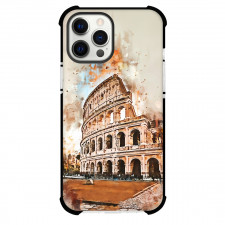 Famous Attraction Phone Case For iPhone and Samsung Galaxy Devices - Colosseum Rome Italy In Water Paint