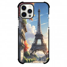 Famous Attraction Phone Case For iPhone and Samsung Galaxy Devices - Eiffel Tower Paris A Girl Walking Anime
