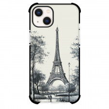 Famous Attraction Phone Case For iPhone and Samsung Galaxy Devices - Eiffel Tower In Pencil Art