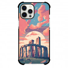 Famous Attraction Phone Case For iPhone and Samsung Galaxy Devices - England Modern Stonehenge Retro Art
