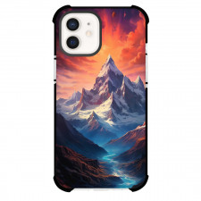 Famous Attraction Phone Case For iPhone and Samsung Galaxy Devices - Everest And Red Sky Illustration Art