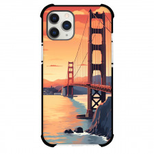 Famous Attraction Phone Case For iPhone and Samsung Galaxy Devices - Golden Gate Bridge Illustration Art