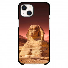 Famous Attraction Phone Case For iPhone and Samsung Galaxy Devices - Great Sphinx of Giza In Red Sky