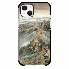 Famous Attraction Phone Case For iPhone and Samsung Galaxy Devices - Great Wall Of China In Dark And Brown Sky