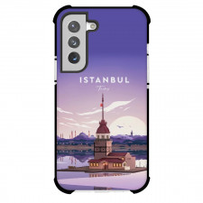 Famous Attraction Phone Case For iPhone and Samsung Galaxy Devices - Istanbul Turkey Retro Travel Poster