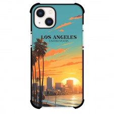 Famous Attraction Phone Case For iPhone and Samsung Galaxy Devices - Los Angeles United States Retro Travel Poster