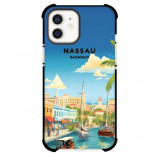 Famous Attraction Phone Case For iPhone and Samsung Galaxy Devices - Nassau Bahamas Retro Travel Poster
