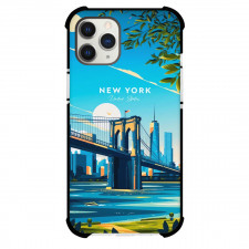 Famous Attraction Phone Case For iPhone and Samsung Galaxy Devices - New York Retro Travel Poster
