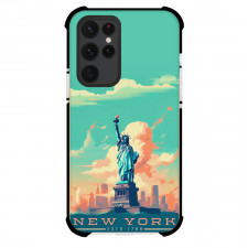 Famous Attraction Phone Case For iPhone and Samsung Galaxy Devices - New York Statue Of Liberty In Retro Art
