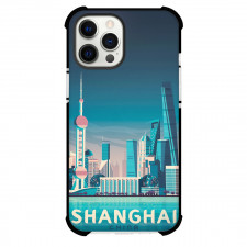 Famous Attraction Phone Case For iPhone and Samsung Galaxy Devices - Shanghai China Retro Travel Poster