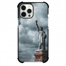 Famous Attraction Phone Case For iPhone and Samsung Galaxy Devices - Statue Of Liberty With Dark Sky