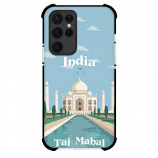 Famous Attraction Phone Case For iPhone and Samsung Galaxy Devices - Taj Mahal India Retro Travel Poster