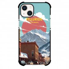 Famous Attraction Phone Case For iPhone and Samsung Galaxy Devices - Telluride Colorado Retro Travel Poster