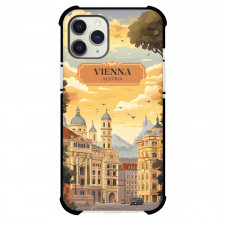 Famous Attraction Phone Case For iPhone and Samsung Galaxy Devices - Vienna Austria Retro Travel Poster