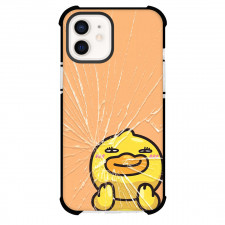 B Duck Phone Case For iPhone Samsung Galaxy Pixel OnePlus Vivo Xiaomi Asus Sony Motorola Nokia - B Duck Dung Duck On Broken Glass Orange Background