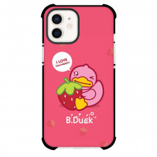 B Duck Phone Case For iPhone Samsung Galaxy Pixel OnePlus Vivo Xiaomi Asus Sony Motorola Nokia - B Duck Pinky Holding Strawberry On Pink Background