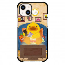 B Duck Phone Case For iPhone Samsung Galaxy Pixel OnePlus Vivo Xiaomi Asus Sony Motorola Nokia - B Duck Watching TV Poster
