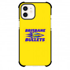 National Basketball League Brisbane Bullets Phone Case For iPhone Samsung Galaxy Pixel OnePlus Vivo Xiaomi Asus Sony Motorola Nokia - Brisbane Bullets Logo On Yellow Background