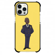 Brooklyn Nine-Nine Raymond Holt Phone Case For iPhone and Samsung Galaxy Devices - Raymond Holt Illustration Standing On Yellow Background