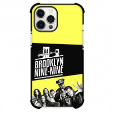 Brooklyn Nine-Nine Phone Case For iPhone and Samsung Galaxy Devices - Brooklyn Nine-Nine Season 1 Grayscale Poster Yellow Background