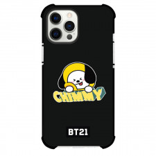 BT21 Chimmy Phone Case For iPhone And Samsung Galaxy Devices - Chimmy Avatar On Black Background