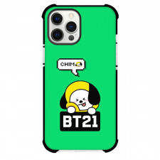 BT21 Chimmy Phone Case For iPhone And Samsung Galaxy Devices - Chimmy Avatar On Green Background