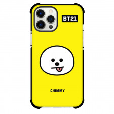 BT21 Chimmy Phone Case For iPhone And Samsung Galaxy Devices - Chimmy Emoji On Yellow Background