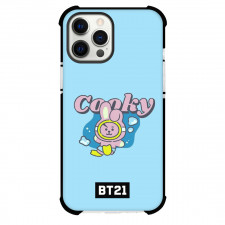 BT21 Cooky Phone Case For iPhone And Samsung Galaxy Devices - Cooky Dive Down Into The Ocean Blue Background
