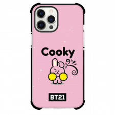 BT21 Cooky Phone Case For iPhone And Samsung Galaxy Devices - Cooky Pinkish Tough Bunny On Pink Background